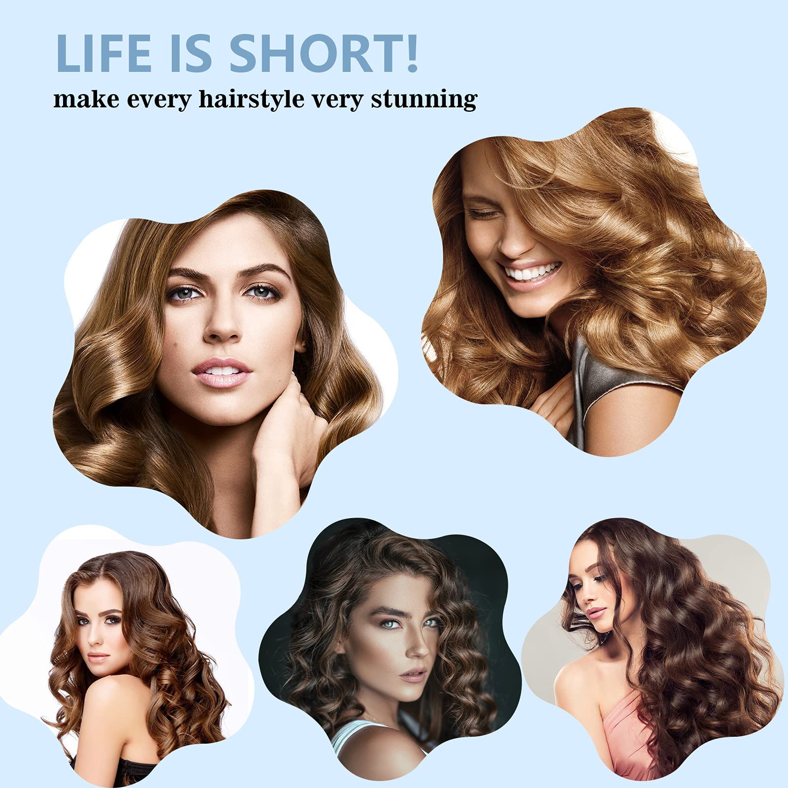 MAYCREATE Hair Curling Tools for Your Hair no Heat Hair Curler Heatless Hair Sleeping Soft Headband Wave Formers Hair Rollers DIY Hair Styling Tools for Long Medium Hair MAYCREATE Hair Curling Tools for Your Hair no Heat Hair Curler Heatless Hair Sleeping Soft Headband Wave Formers Hair Rollers DIY Hair Styling Tools for Long Medium Hair